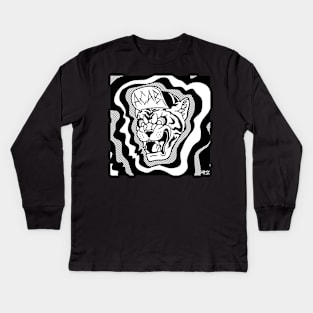 Trippy Tiger Kids Long Sleeve T-Shirt